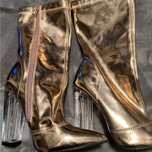 Metallic boots. Size 7